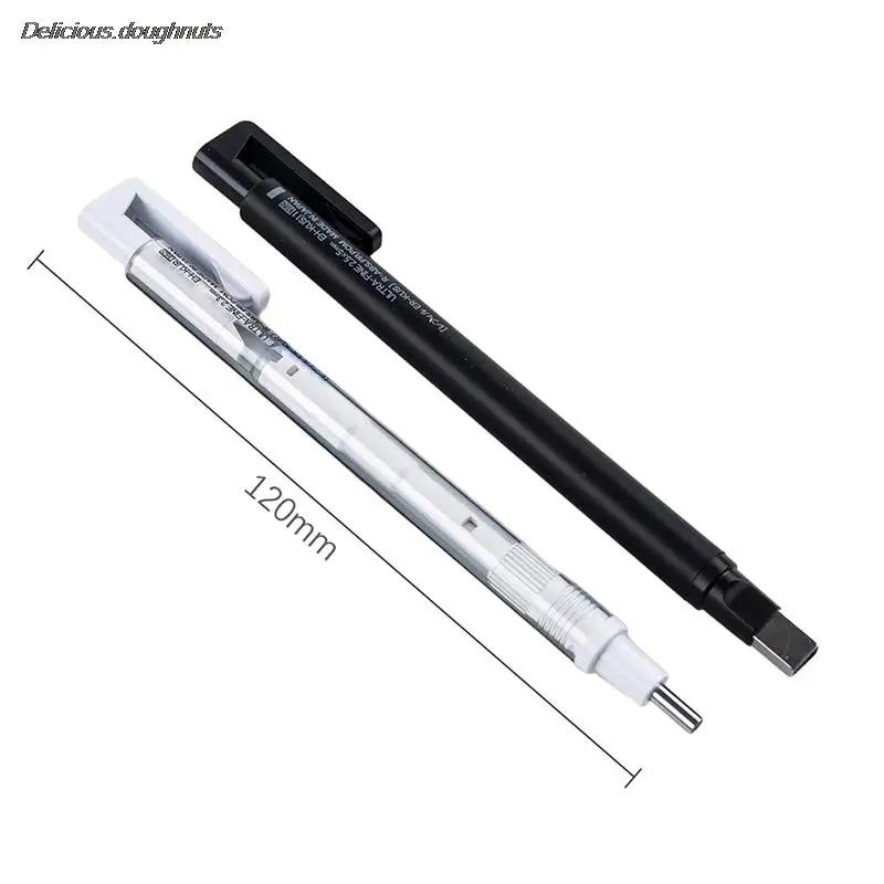 Tombow MONO Zero 기계식 지우개, 리필 가능 펜 모양 스케치 페인팅, 글로스 고무 프레스 타입, 학교 문구