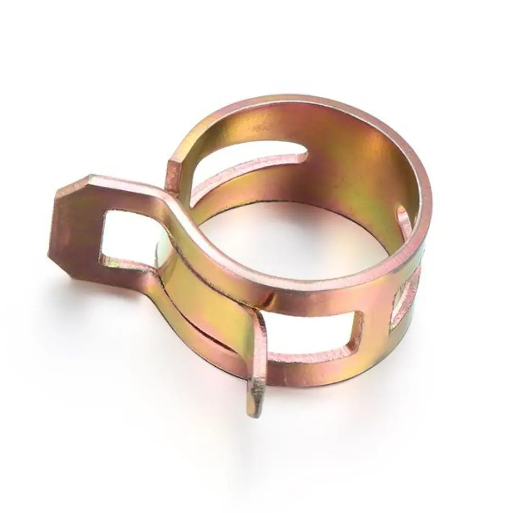 Hose Clamps Pipe Clamps 10Pcs 5-22mm Hose Clamp Spring Clip Fuel Line Hose Water Pipe Air Tube Clamps Fastener Welding Clip Steel Buckle Pipe Hoop