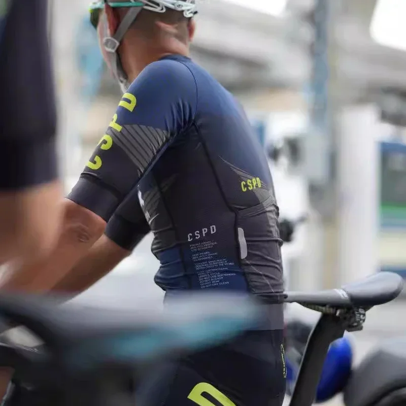 CSPD Performance Cycling Jersey Men Training Competition Short Sleeve Bicycle Clothing Breathable Road Bike Shirt Tops