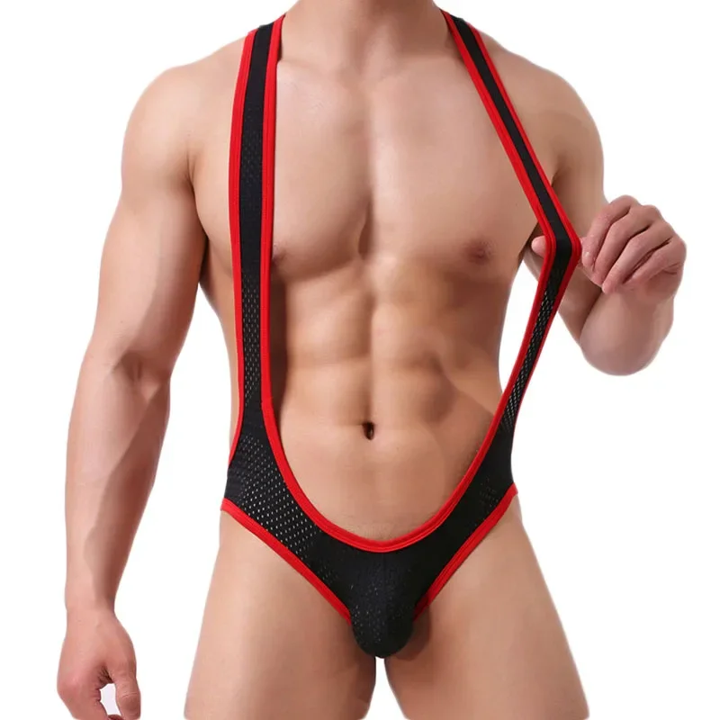 

Body Wresting Jumpsuit Bodysuit Butt Superbody Open Gay Men Sexy Man Lungewear Jumpsuit Onesies Stocking Sexy Pajamas Shapper