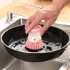 2024 New Kitchen Wash Pot Dish Brush Washing Utensils With Washing Up Liquid Soap Dispenser Household Cleaning Accessories 3