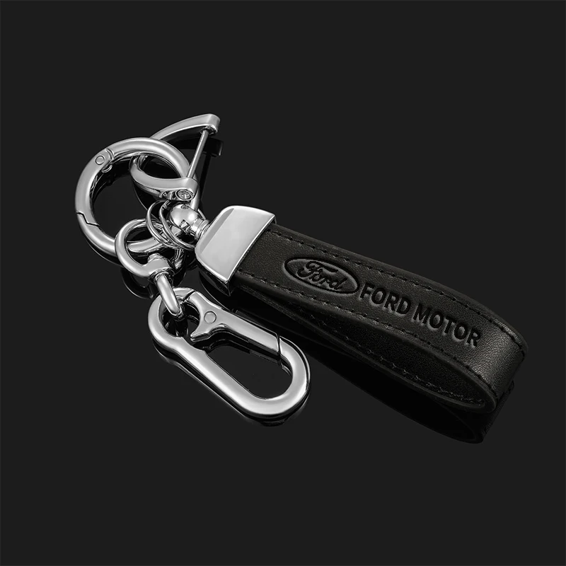 Premium Leather Car Keychain Accessory