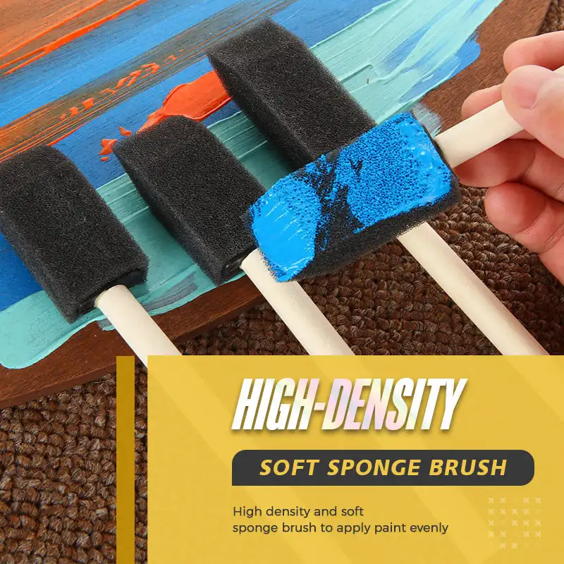 Sponge Paint Brushes for Kids, 4 Pack Early Learning Drawing Painting Tools  Set for DIY Arts Crafts, Besom - AliExpress