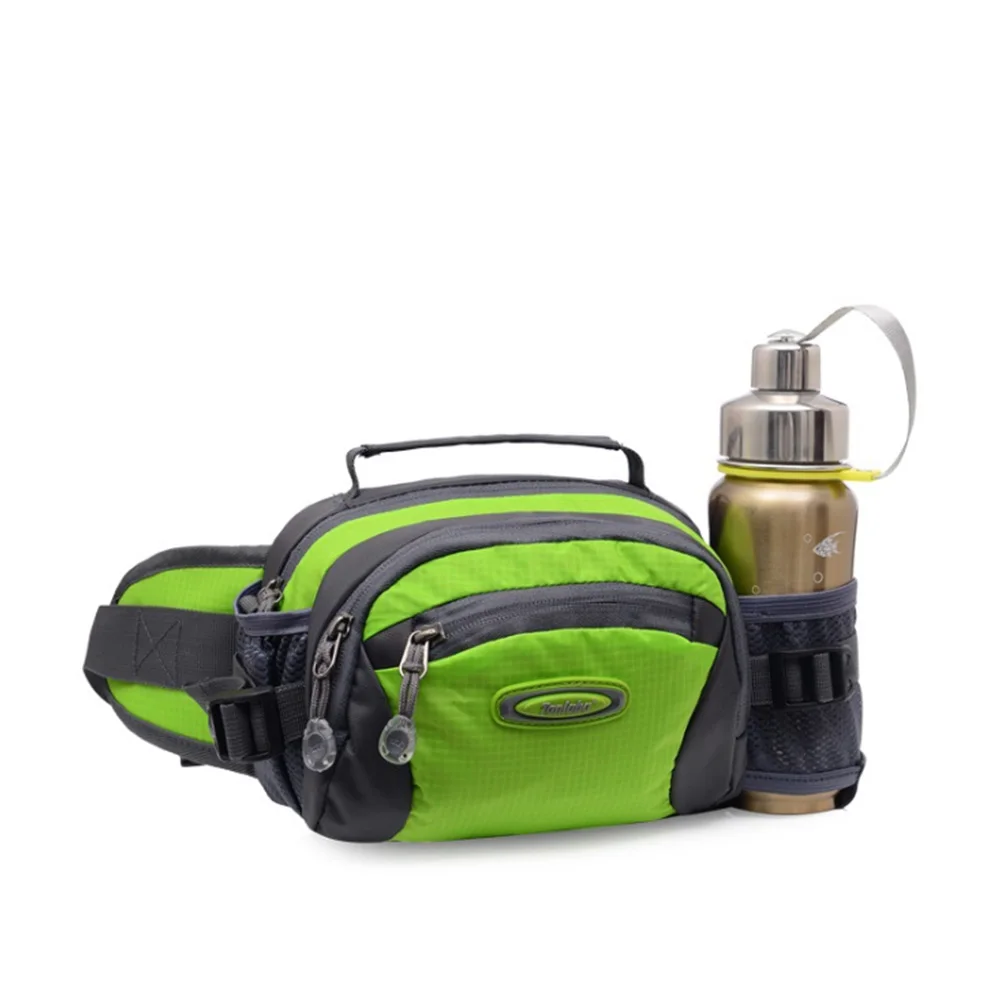 

Outdoor Waist Bag Water Bottle Holder Running Pouch Fitness Zipper Waterproof Lightweight Gym Sports Fanny Pack Traveling Hiking