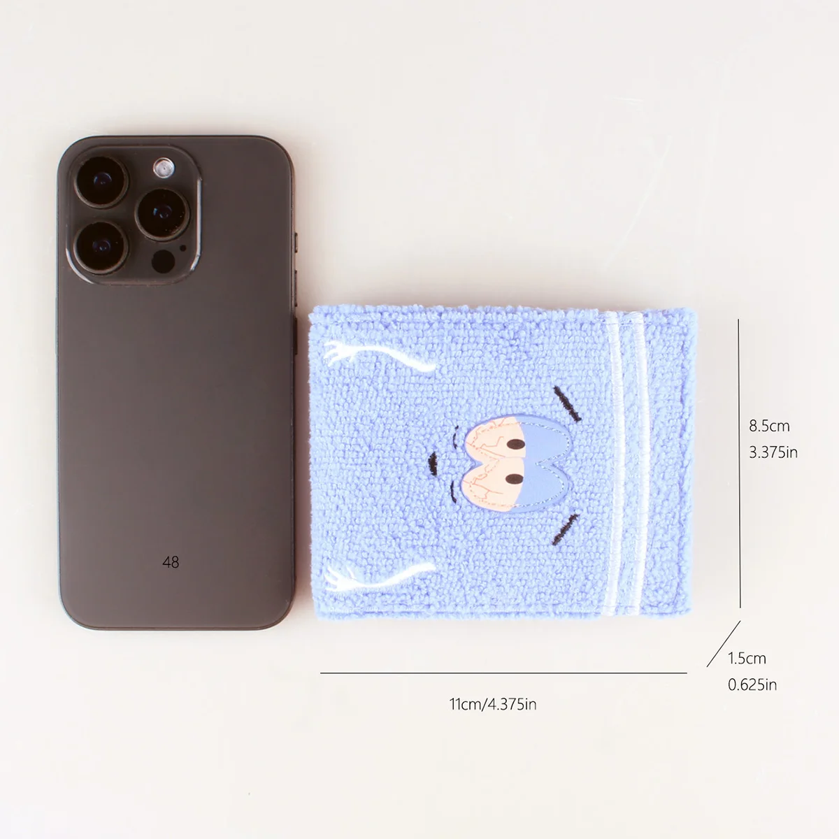 Towel cloth embroidered anime fashion wallet, designer personalized ID card holder