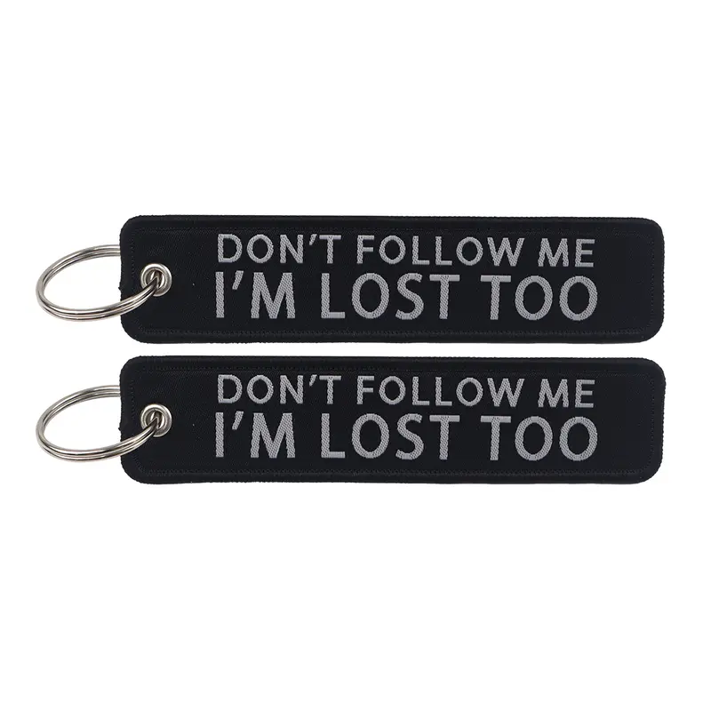 1pcs Computer Pop-up Window Quotes Embroidered Keys Tag Keychains For Motorcycles Backpack Fashion Key Ring Accessories Gifts - Image 19