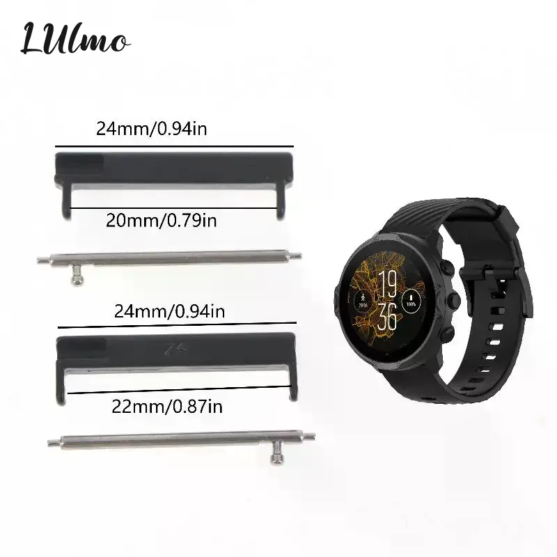 Universal Wristband Adapter for Smartwatch Accessories - 24mm to 22mm/20mm Connector