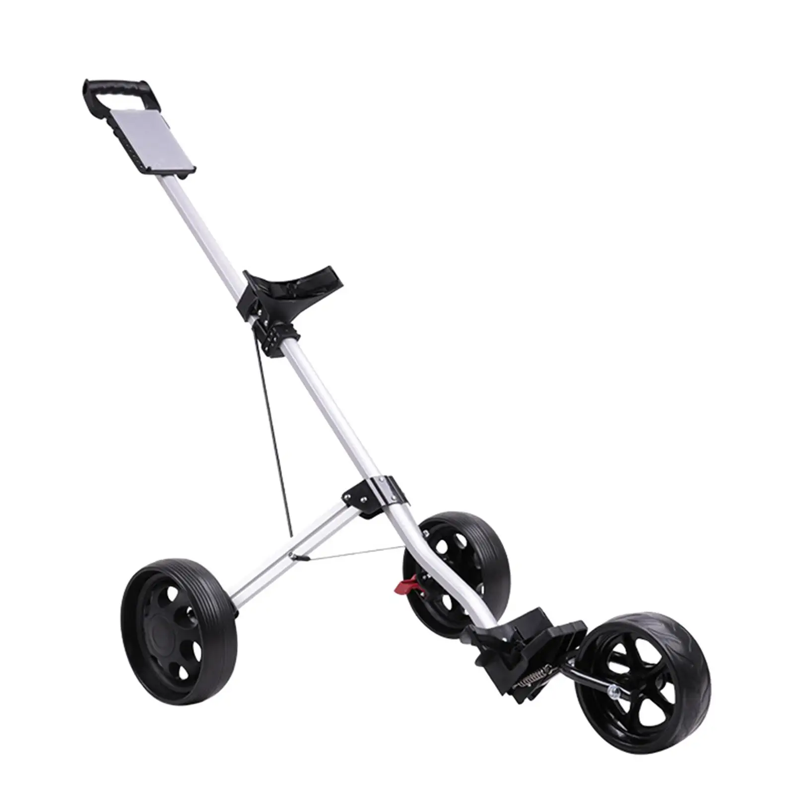 Push Pull Golf Cart Aluminum Alloy with Scoreboard 3 Wheeled Golf Accessories Folding Golf Push Trolley Golf Bag Carrier Cart