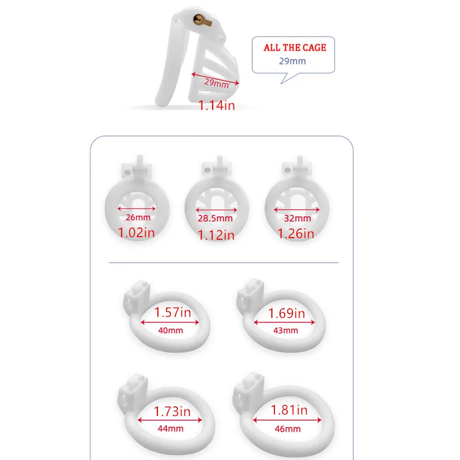 Penis Chastity Cage 26/28.5/32 Locked In Lust Male Chastity Device With 4 Base Ring BDSM Sex Toys For GAY