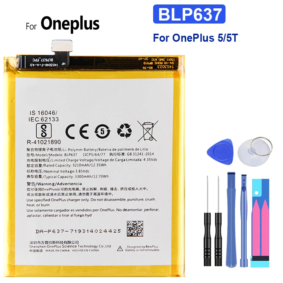 

Battery For OnePlus 1 2 3T 5 5T 6 6T 7 7T Pro For OnePlus 1 + 1 2 3T 5 5T 6 6T 7 7T Pro BLP637 BLP685 BLP699 BLP743 BLP745