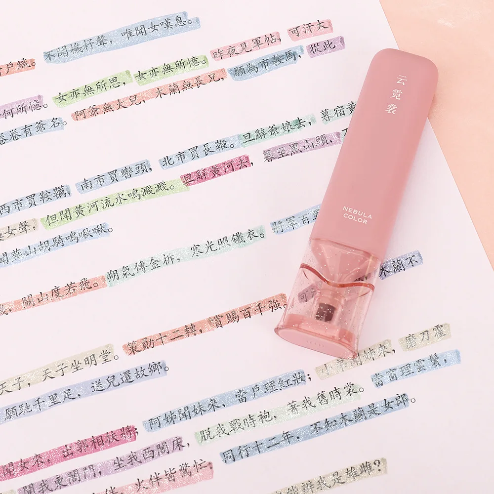 4 Pcs/Set Nebula Color Highlighter Pens Pastel Clear Colored Painting Art Markers for Diary Doodel Drawing Stationery