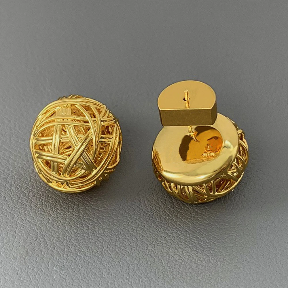 Neue Drahtkugel-Ohrringe, vergoldet, Farbe, modisch, exquisiter Schmuck, Damen-Accessoires, Überraschungsgeschenke für Freundinnen