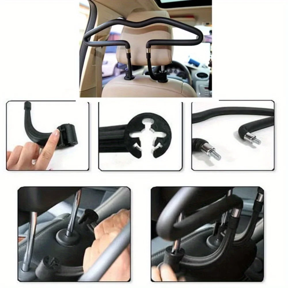 1PC Universal Car Coat Hangers Back Seat Headrest Coat Clothes Hanger Jackets Suits Holder Rack Auto Supplies
