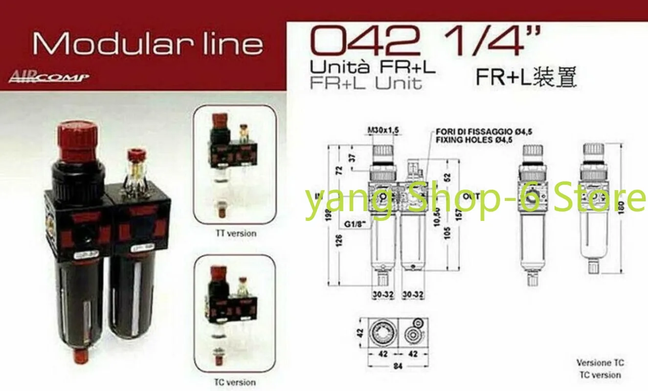 Trappola regolatore separatore acqua olio pressore BT-Air combinata per parti di macchine smontagomme B: lubrificatore filtro aria  34