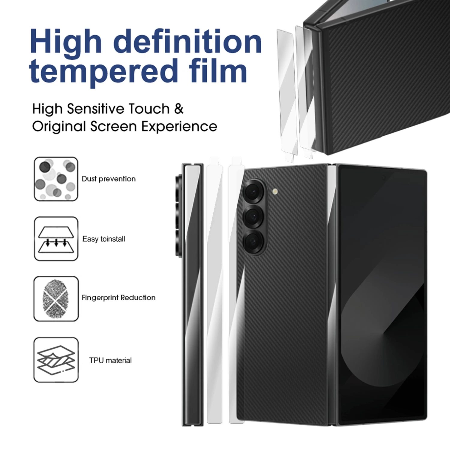Enhanced Anti-Scratch Middle Hinge Hydrogel Film Sticker
