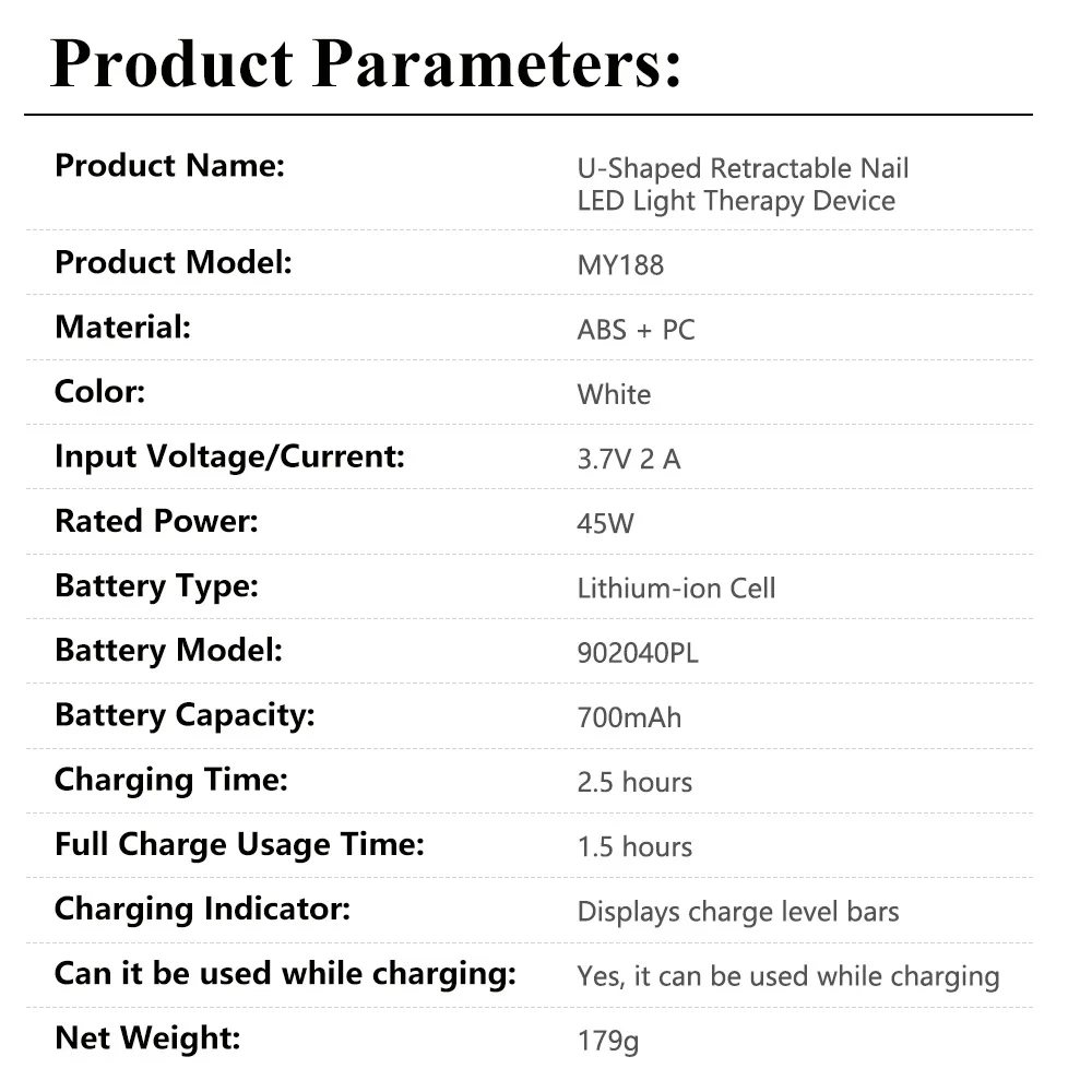 Appareil de traitement laser rechargeable pour mycose des ongles_voghion.com