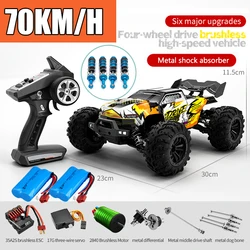 RC Cars 2.4G 390 Moter High Speed Racing with LED 4WD Drift Remote Control Off-Road 4x4 Truck Toys for Adults and Kids