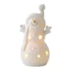 Ceramic Christmas Snowman Car Desktop Home Decoration Small Scene Layout Props Yard Sculptures for Outdoor Modern 6