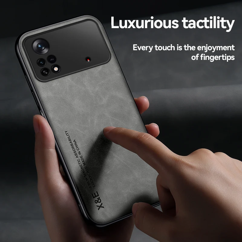 Magnetic Sheepskin Luxury Leather Phone Case Cover