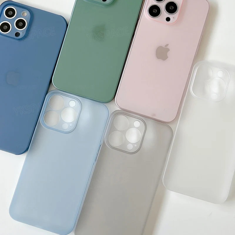 Ultra Thin 0.2MM Matte Liquid Silicone Case For iPhone 11 12 13 Mini 14 15 16 Pro Max Plus Soft TPU Phone Cover Anti-Fingerprint