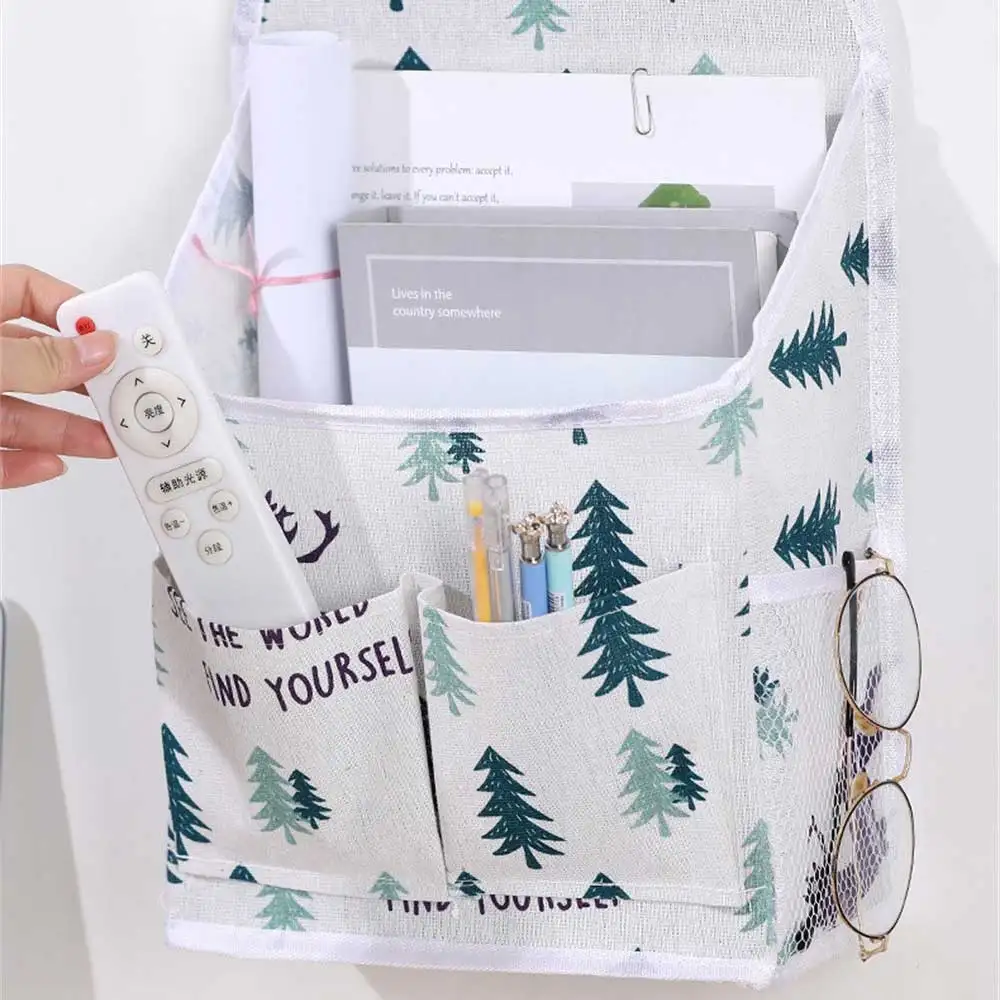 1/2/5PCS Household Water Proof Convenient Storage Cotton Linen Moisture-proof Hanging Bag Simple Elaborate Pattern