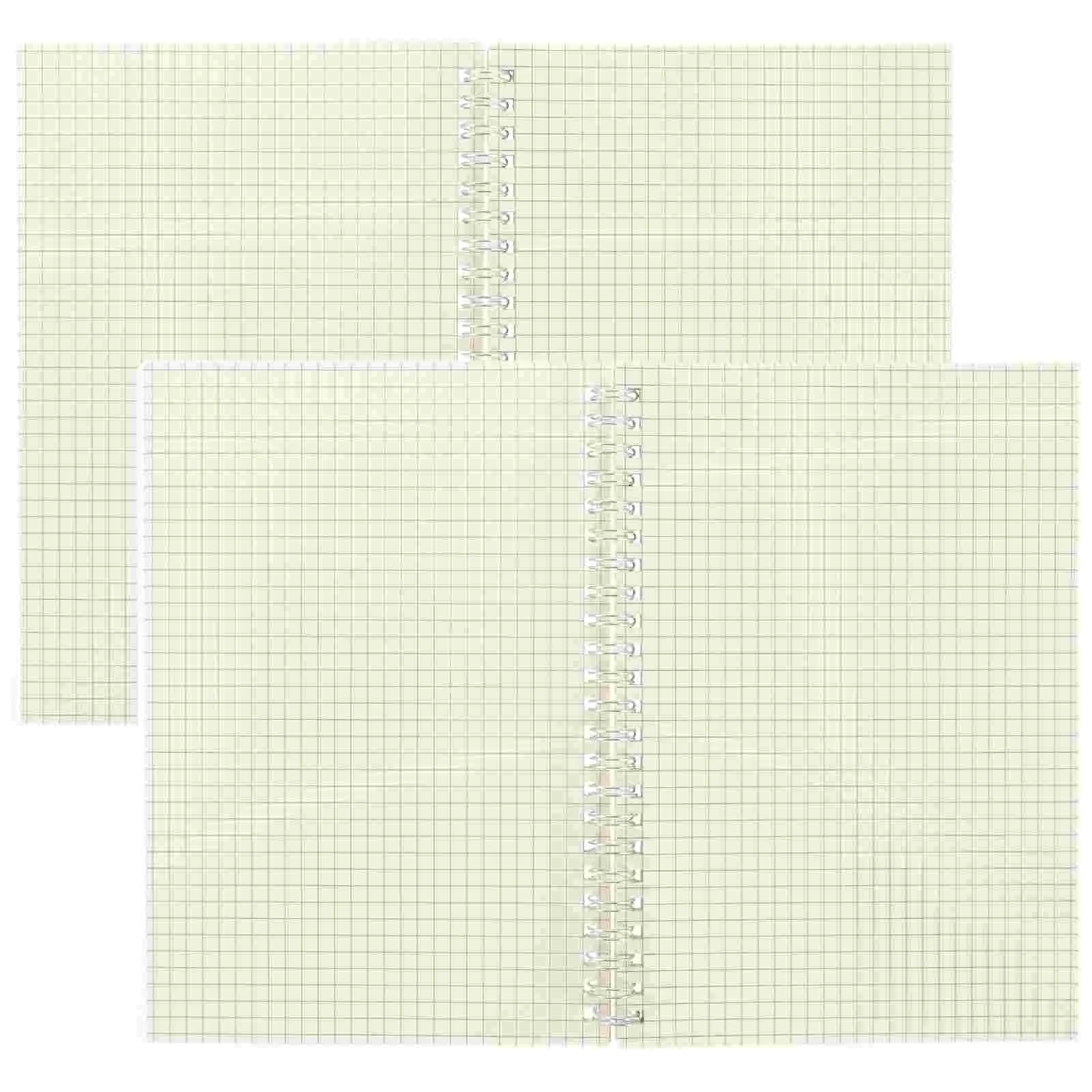 2 Pcs Graph Notebook Notebooks for Work Graphing Spiral Journal The Students Supplies Paper Math Notepad Grid Office 6