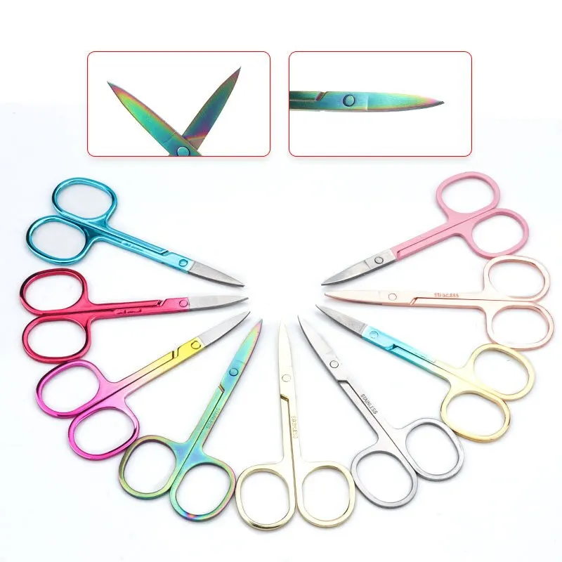 Eyebrow Scissor Eyelash Trimmer Facial Hair Remover Nail Cuticle Manicure Scissor Beauty Makeup Tool 1pcs