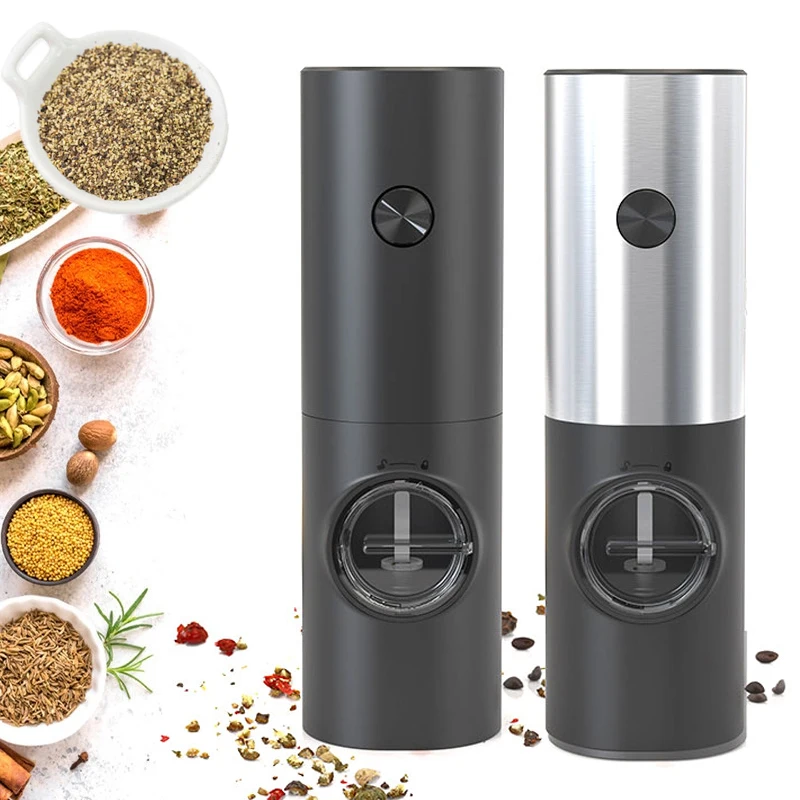 

Electric Salt and Pepper Grinder with Adjustable Coarseness Refillable Mill Battery Powered Kitchen Automatic Gadget