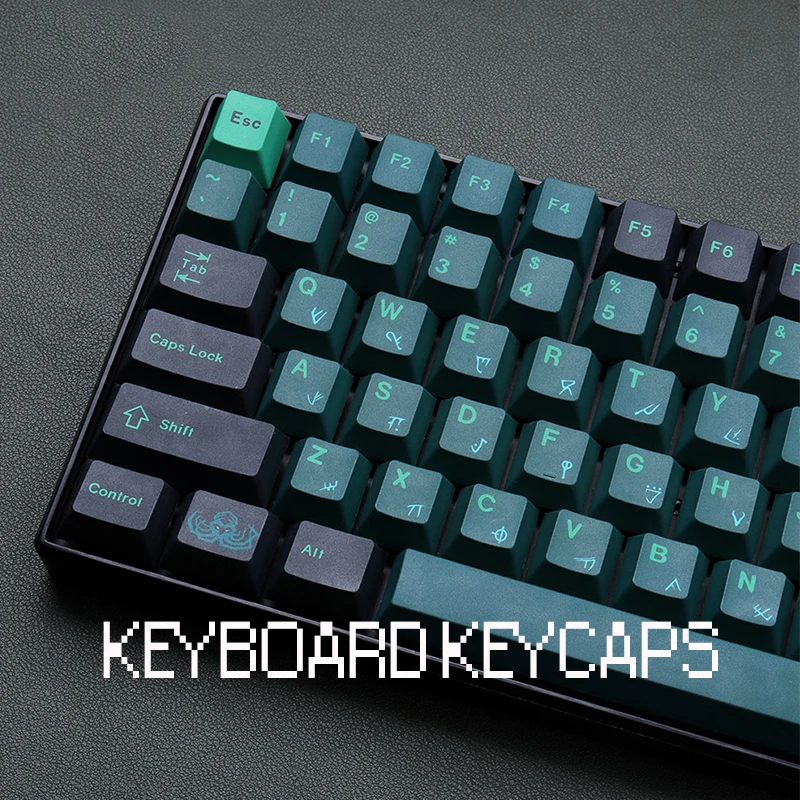 Gmk Terror Abaixo do Abismo Keycaps Sublimação Cherry Perfil Keycaps para Cherry mx Teclado Mecânico 129 Teclas Gmk Pbt Keycap