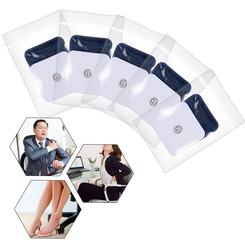 EMS Self Adhesive Pulse Gel Electrode Pads Patch Tens Acupuncture Therapy Body Massager Electrical Muscle Stimulator 50Pcs electrode pads,muscle stimulator