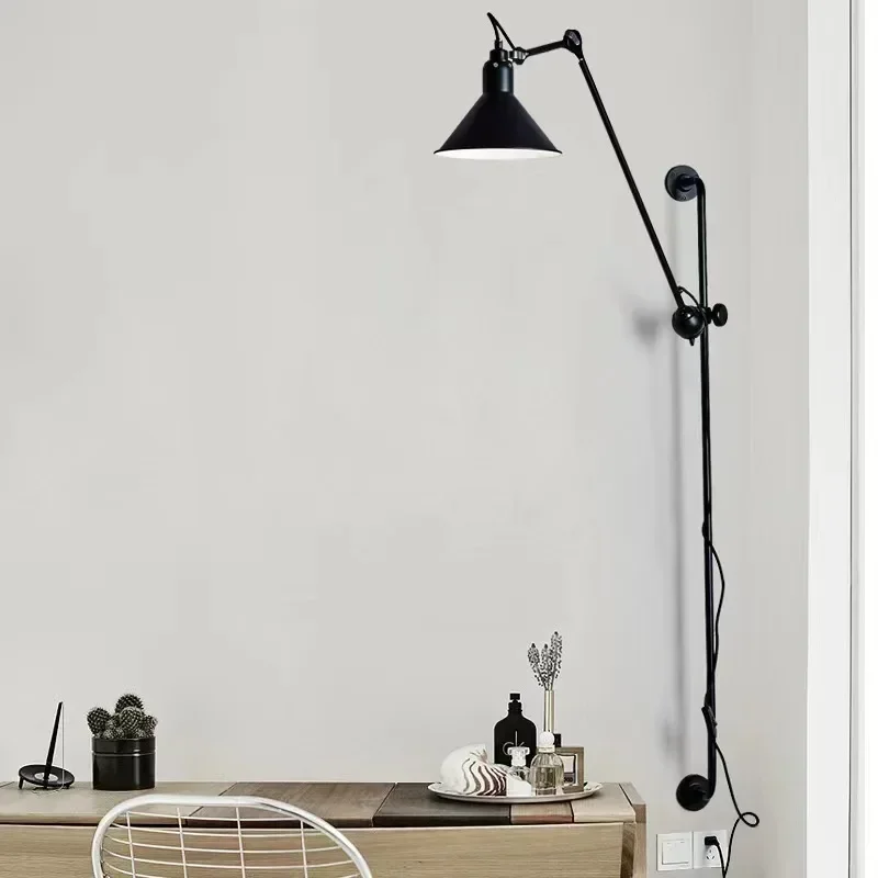 Wall Lamp Modern Designer Home Indoor Decor Long Arm Rotatable for Bedroom Living Room Study Room