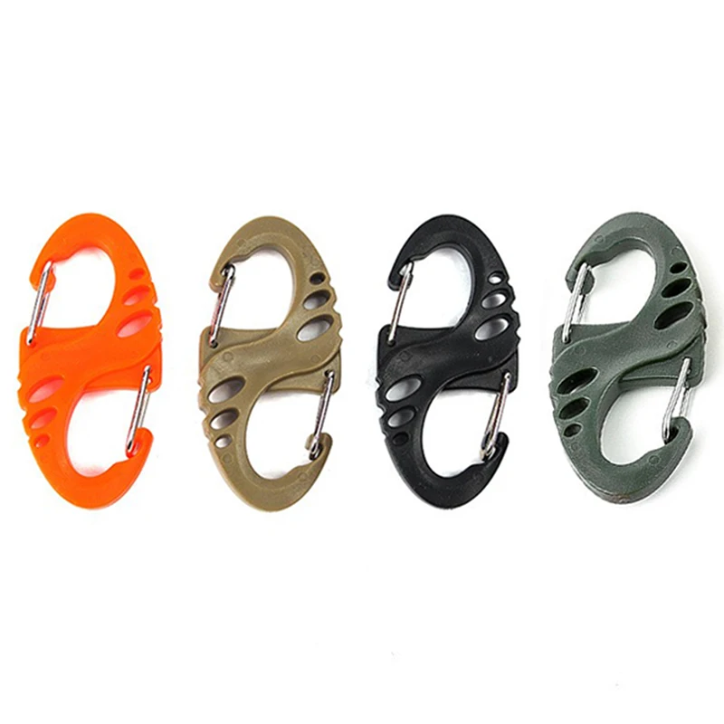 

1 Pack Colorful Carabiner S Shape Snap Buttons For Key Chain Outdoor Camping Backpack Rock