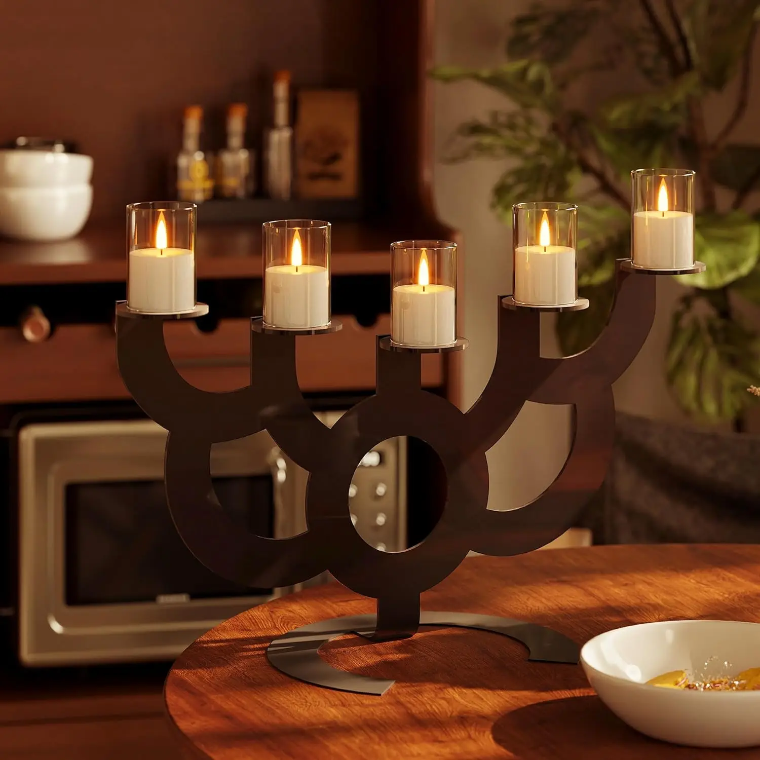 LED عديمة اللهب الشموع الكهربائية مصباح الاكريليك...