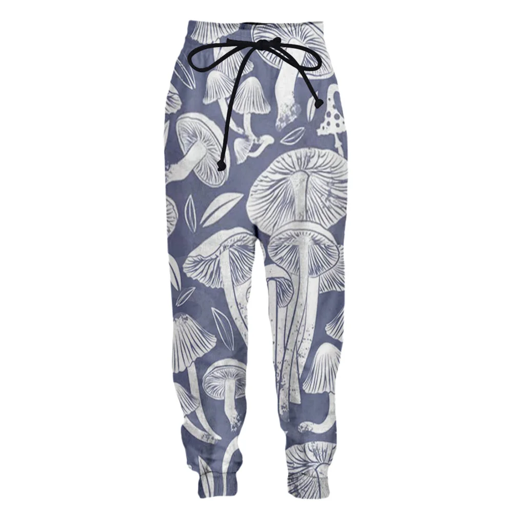 Fashion Long Pants Man Plants Mushroom Camo Hippie 3D Print Streetwear Sweatpants Trousers Casual Gym Mens Joggers Sports Hiphop