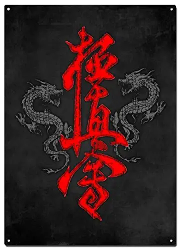 

Karate Kyokushin Metal Tin Signs,Martial Arts Colorfast Posters, Decorative Signs, Wall Art, Home Decor - 8X12 Inch (20X30 cm)