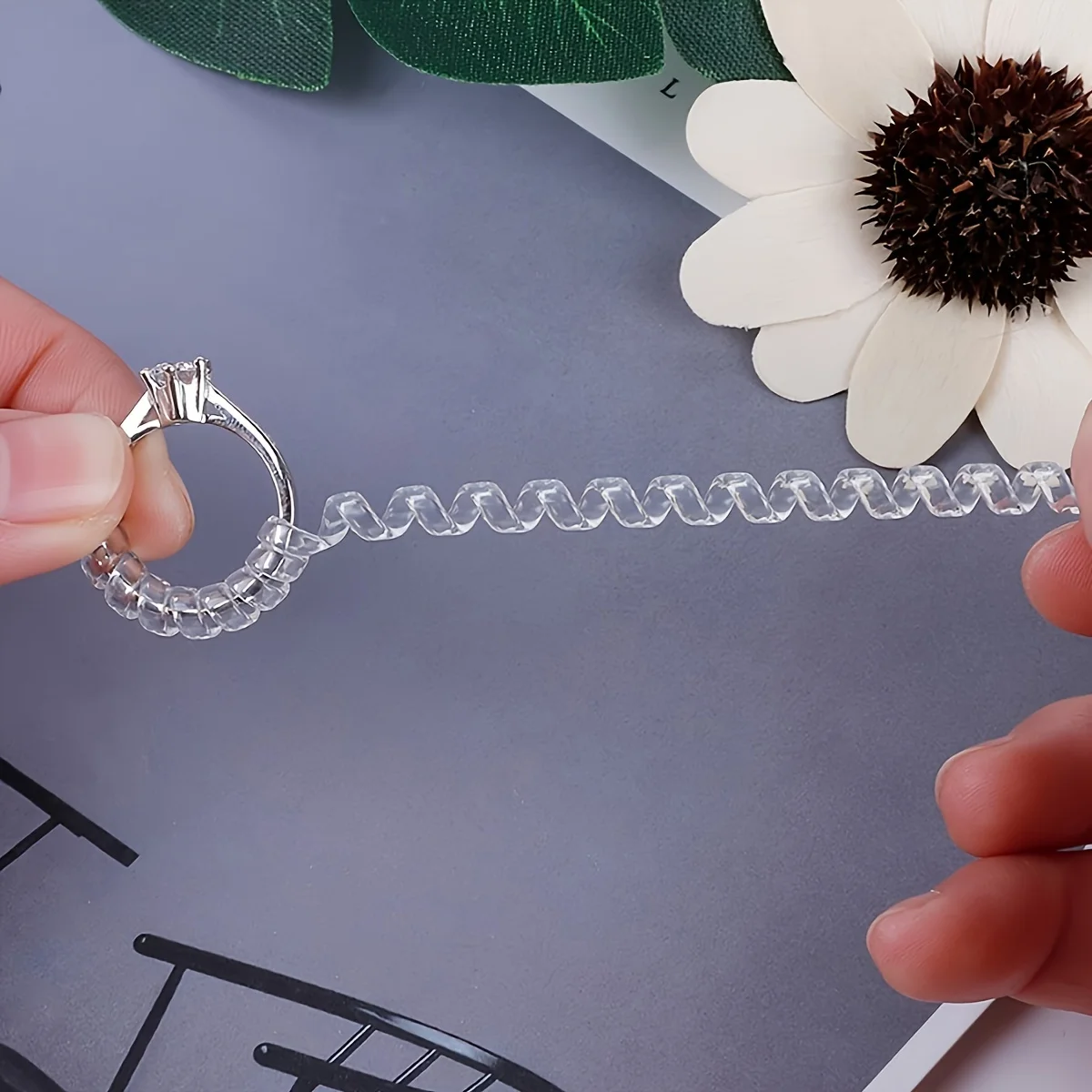 4 قطعة أداة ضبط حجم الحلقة غير المرئية للخواتم الف...