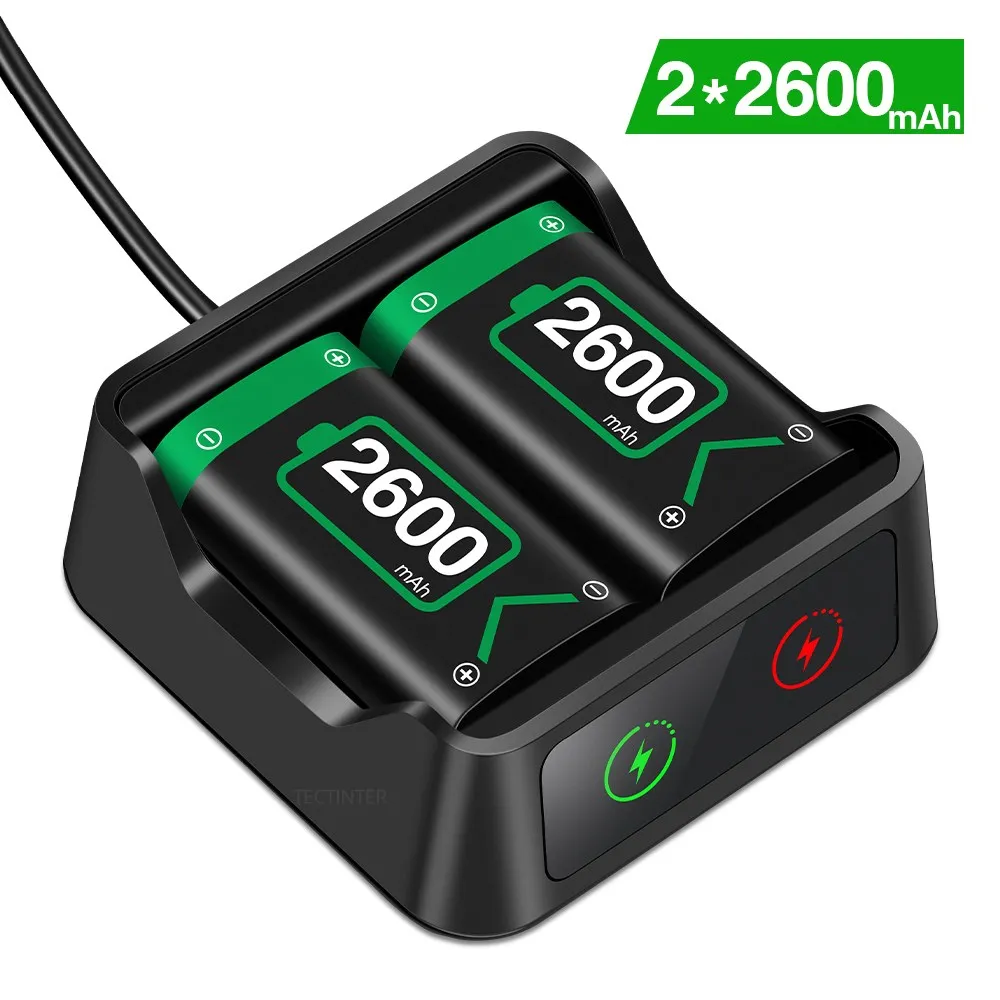 Chargeur de batterie USB 2600mAh, 2 pièces, pour accessoires de Xbox One, pour contrôleur de