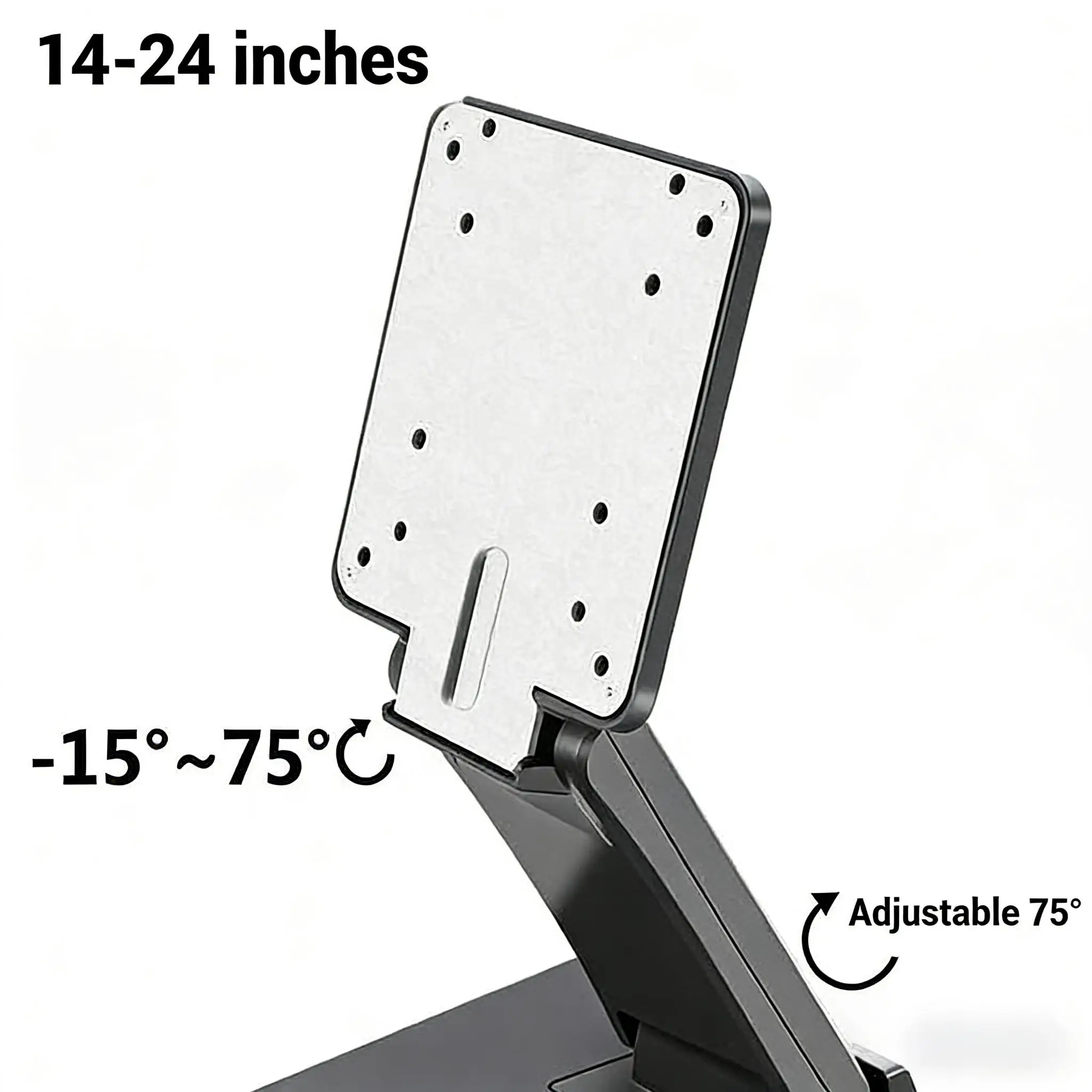 접이식 모니터 스탠드 14-24인치 조절 가능 VESA 75x75 100x100mm 데스크 마운트 컴퓨터용 안정적인 LCD 화면 홀더