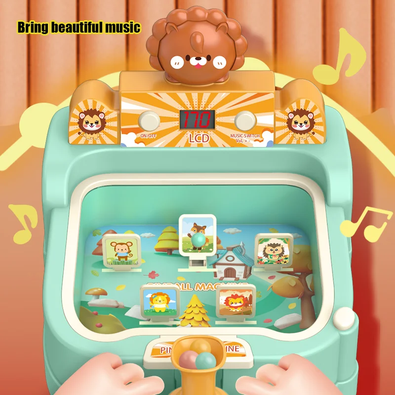 Children's Marbles Toy Kids Ball Shooting LCD Scoring Table Game Cartoon Girl Education With Music Party Room Birthday Gifts 3