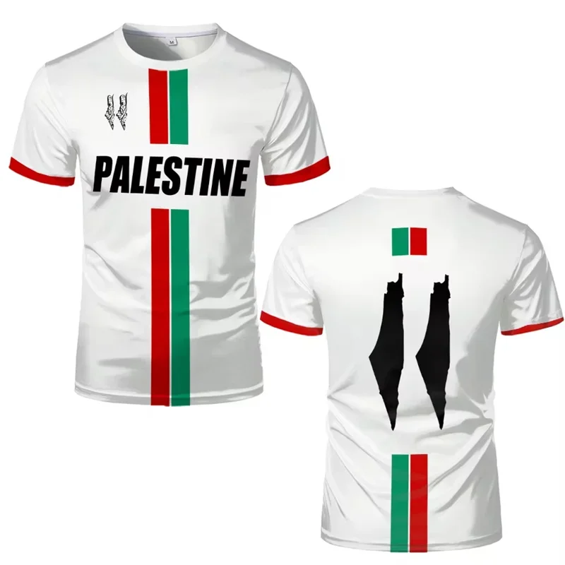 Palestine Football Jersey T Shirts Adult & Kids Light Luxury Digital Printed Soccer Uniforms Summer Mens Palestinian Flag Tees 2