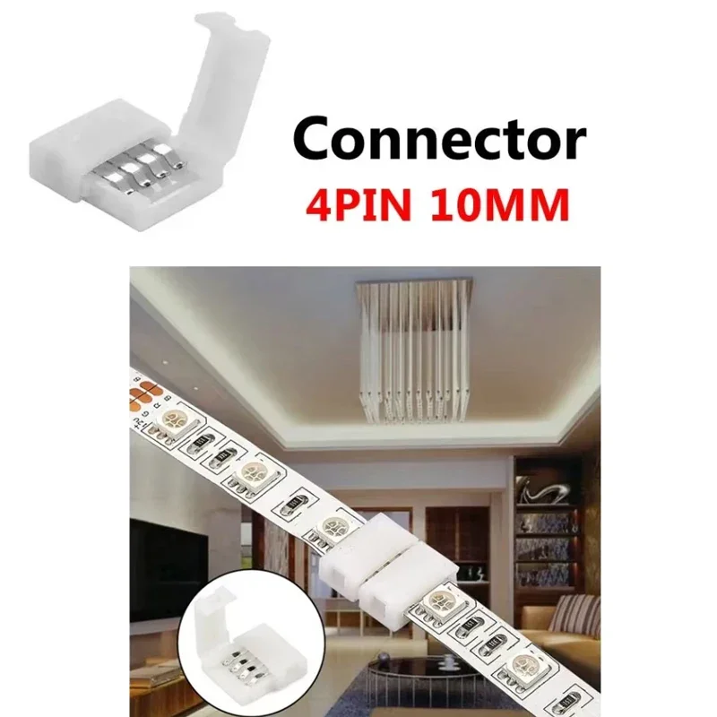 L-förmiger LED-Stecker 3-polig – Für 10 Mm Breite LED-Streifen (3528, WS2811, WS2812B, 5050), Lötfrei