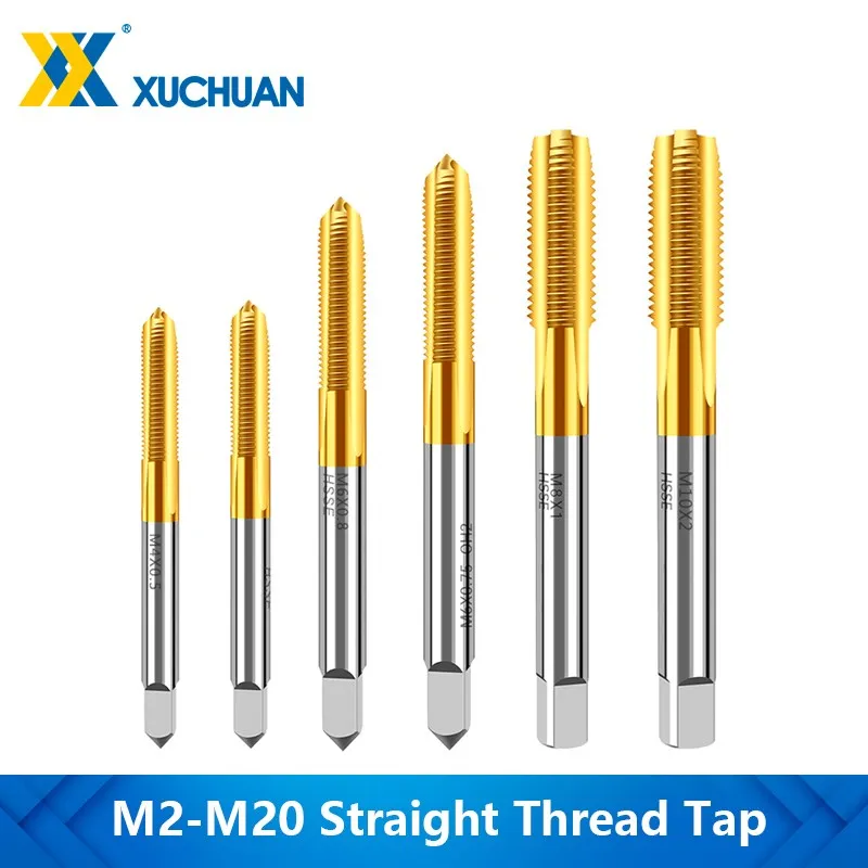 thumbnail image 2 of Metric Screw Taps M3 To M12 7-Piece Metric Thread Tap Set - M3 To M12 Straight Flute Taps For Metal & Wood Metric Thread Taps M3 M4 M5 M6 M8 M10 M12 2 of 10