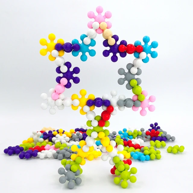 200Pcs Snow Building Blocks DIY STEM Toy Montessori Building Set for Children 5 6 7 Interactive Learning Toy Kids Gift 5