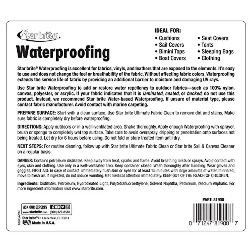 Outdoor Waterproofing Spray UV Stain Protection Boat Car Tent Jacket Backpack Boots