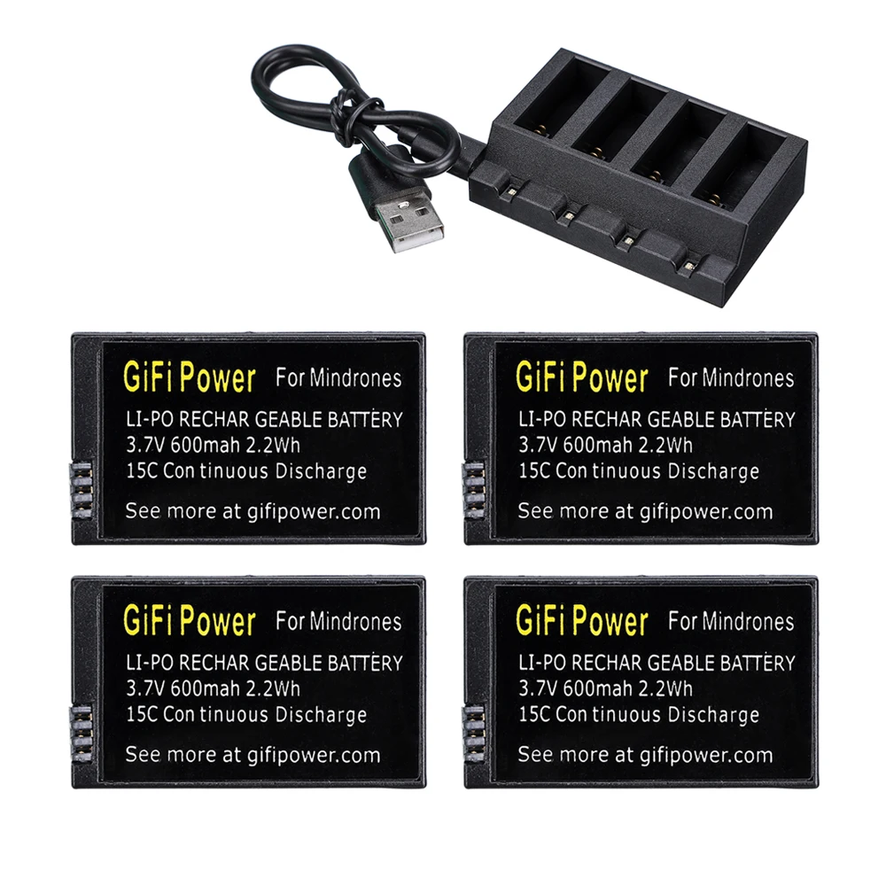 Chargeur multiport USB C avec 2/3/4/5 batteries - Lot 18650