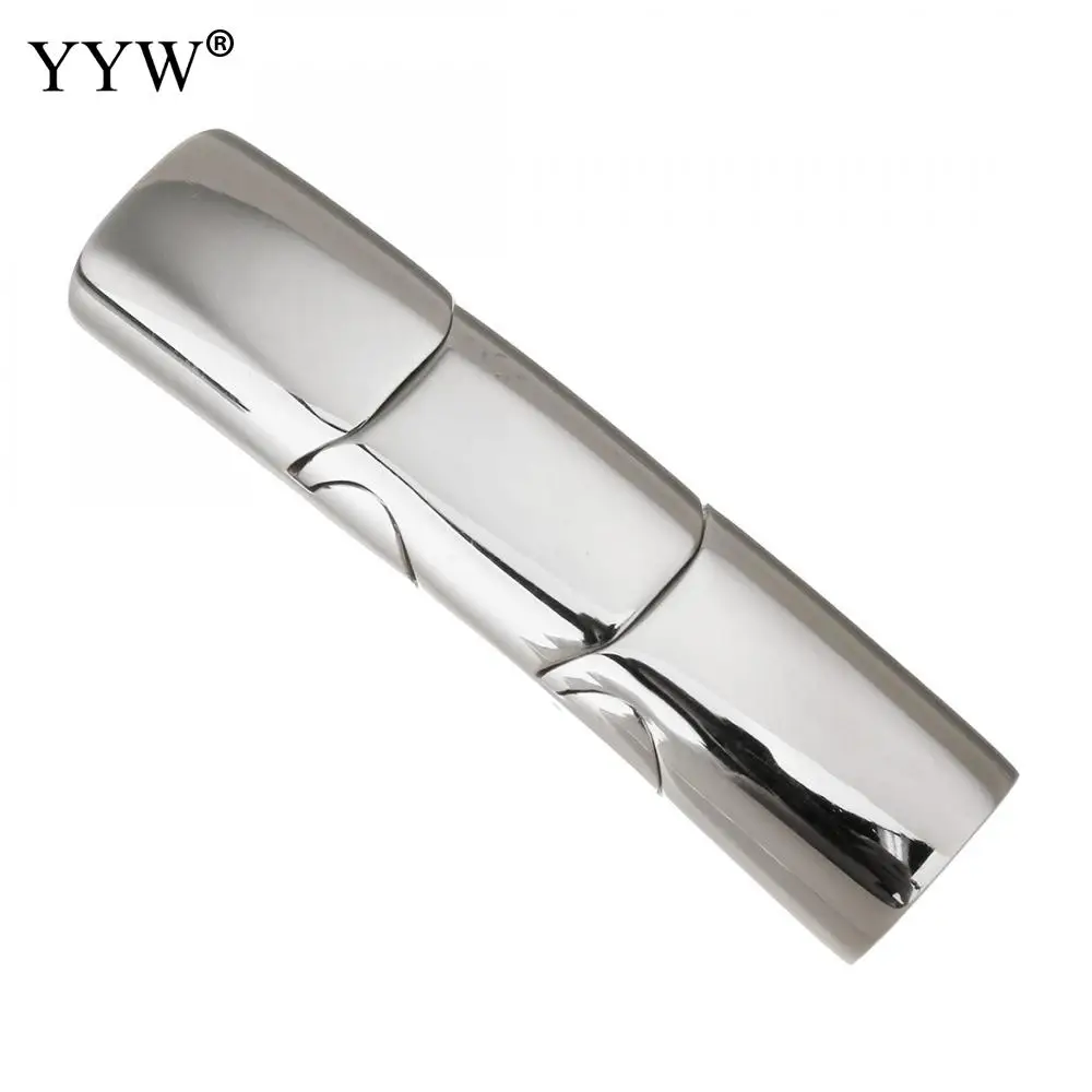 5PCs Stainless Steel Bayonet Clasp 40x10x7mm Hole:Approx 8x5mm Mirror Polished Leather Cord Clasp Bracelet  Jewelry DIY Making