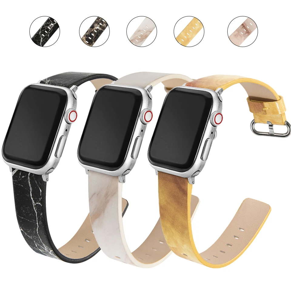 

Bracelet for apple watch band series 4 44mm 40mm for apple watch straps leather for iwatch band 42mm 38mm series 6 5 4 3 2 1