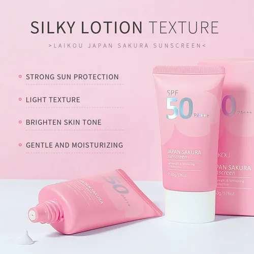 사쿠라 화이트닝 크림, 한국 자외선 차단 프로텍터, 페이셜 솔라 차단제, SPF50 아이솔레이션 로션 크림, 표백 모이스처라이저 2