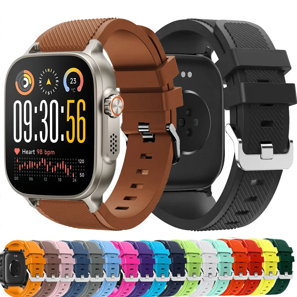 Sport Silicone Band Replacement Bracelet - Premium 22mm Watch Strap