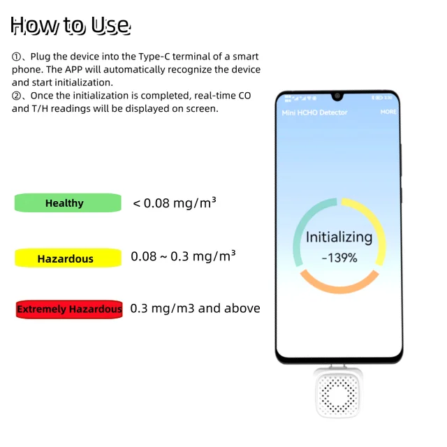 1 pcs Air Quality Detector Hcho Sensor HCHO Tester portable Mini Formaldehyde Detector